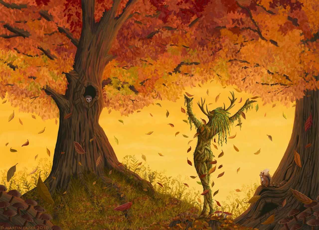The Leaf Charmer Fantasy Artwork