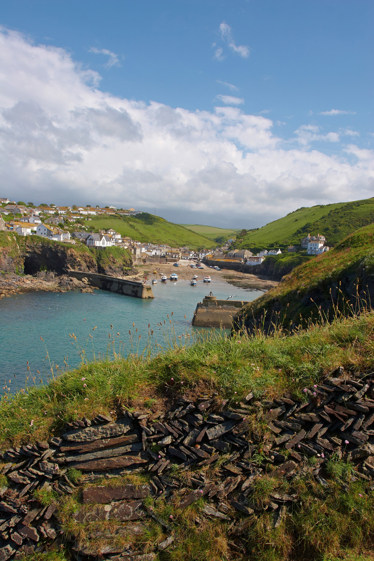 Port Isaac Harbour Walls From The Coastal Path Port Isaac Cornwall