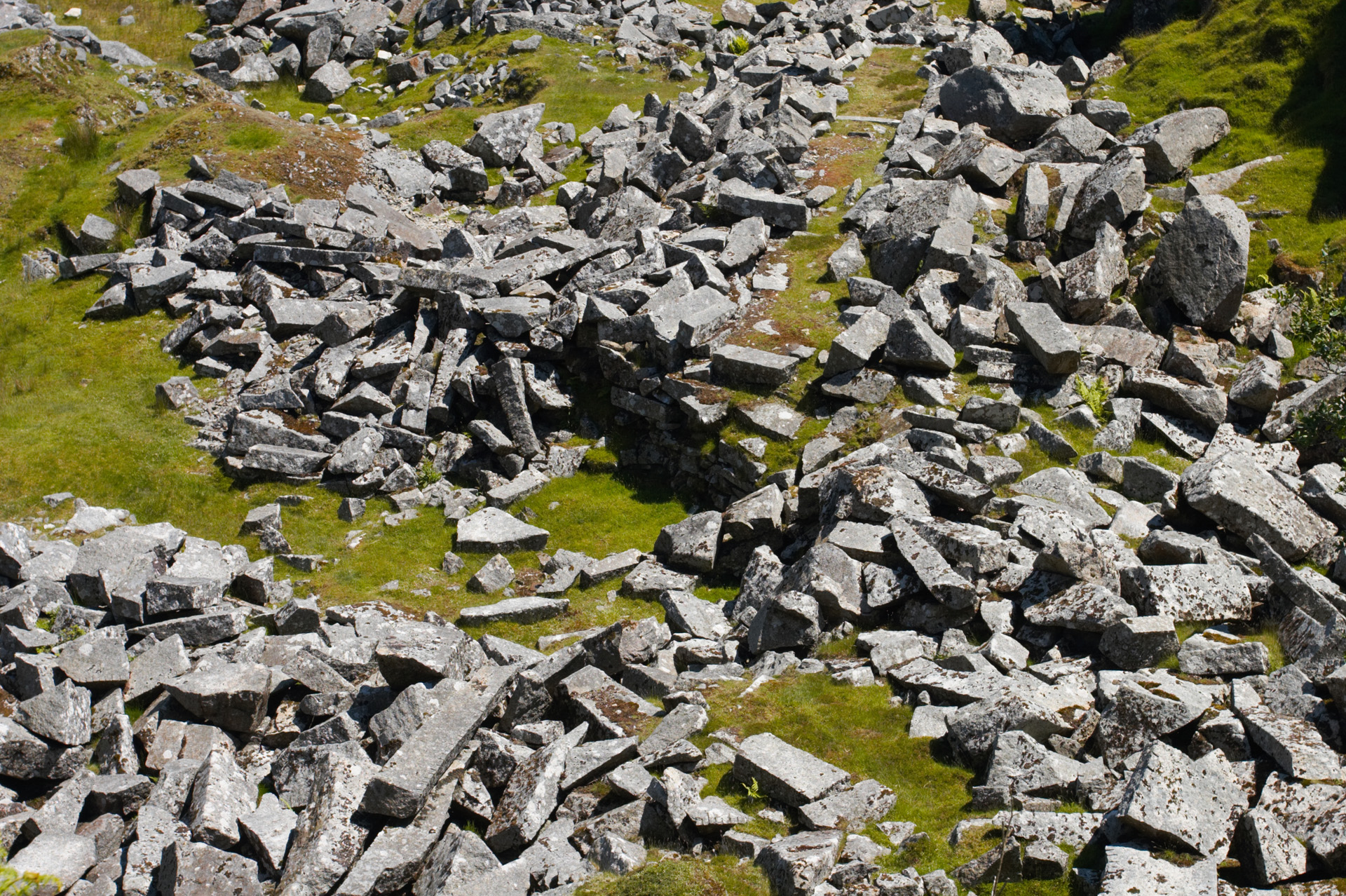 Shattered Granite Rocks at Cheesewring Quarry, Bodmin Moor Wild
