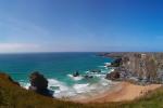 Bedruthan Steps From The Cliff Tops Panorama
