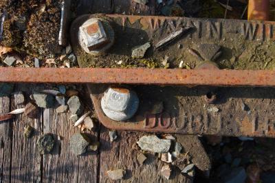 Old abandoned railway sleeper