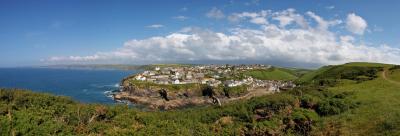 Port Isaac From The Cliffs Panorama