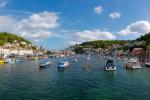 Looe river panorama from the bridge